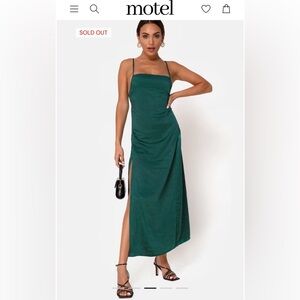 Urban Outfitters Green Maxi Dress brand is Motel